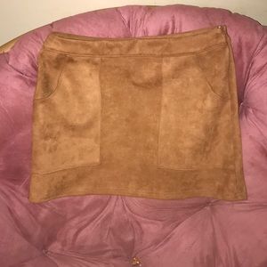 Suede skirt